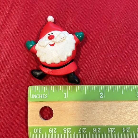 CHRISTMAS HOLIDAY brooches broach pins Santa ReindeerToy SoldierBear vintage - Picture 3 of 6